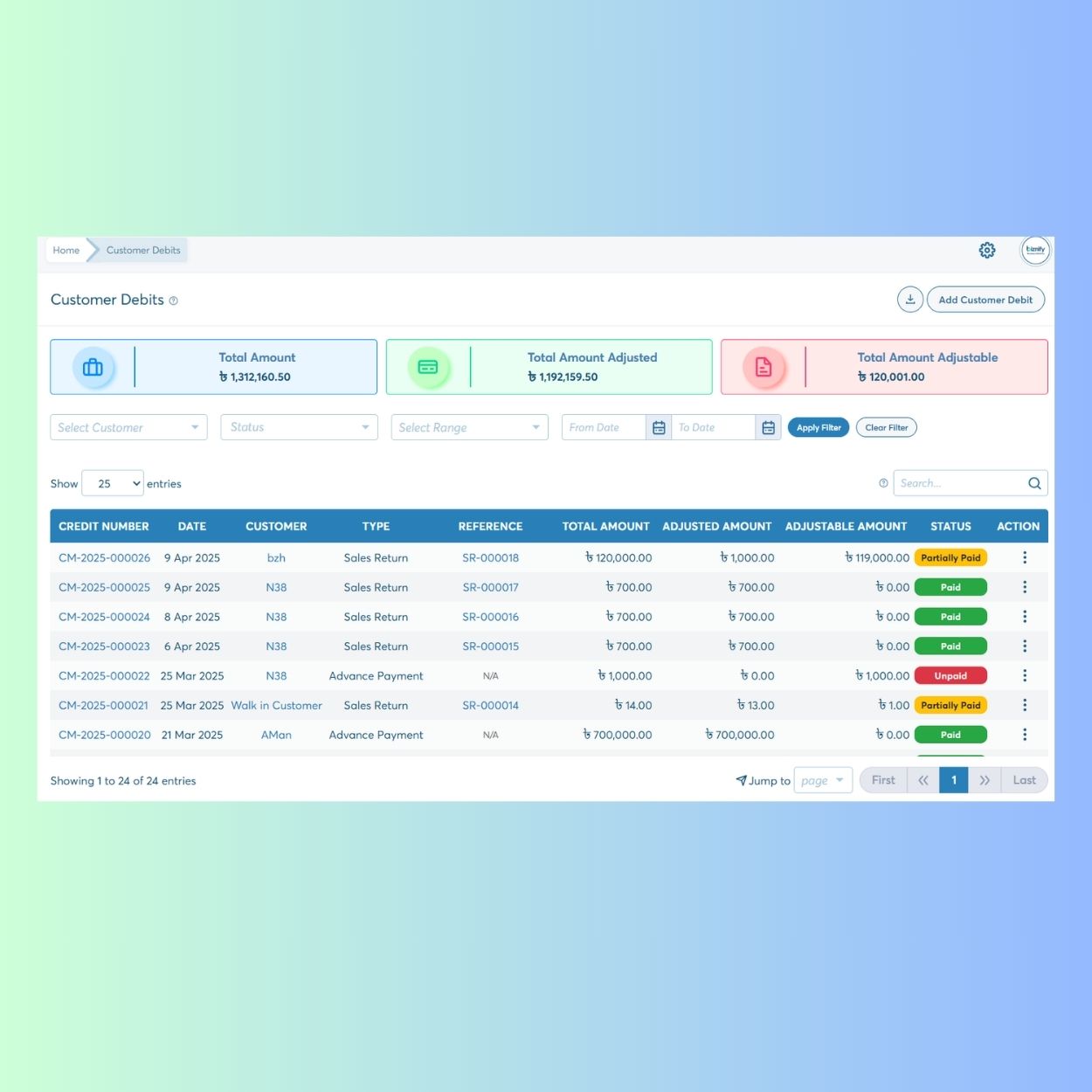 How Customer Debits Tracking Works?